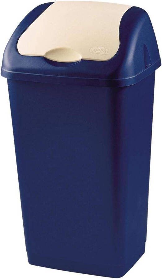 Althea Swing Blauwe Afvalemmer 60 liter Polypropyleen Milieuvriendelijk vuilnisbak 60 liter