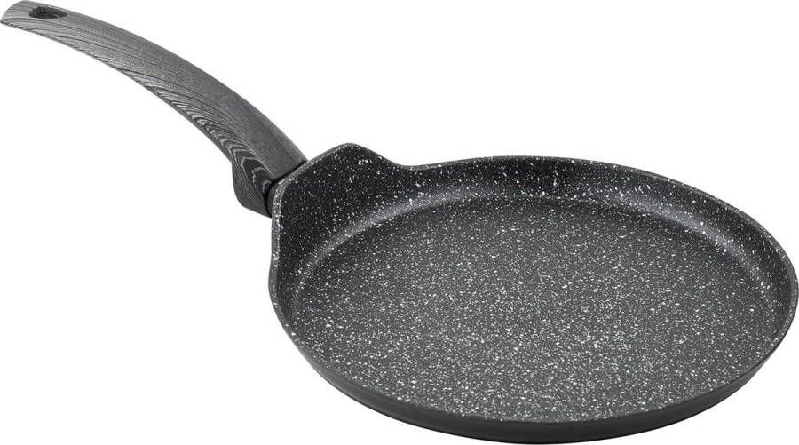 Aluminium Koekenpan 25 cm Diameter Inductiepan Anti-aanbaklaag Crepepan Inductiekookplaat Gasfornuis Elektrische Kookplaat Zwart Poffertjes pan