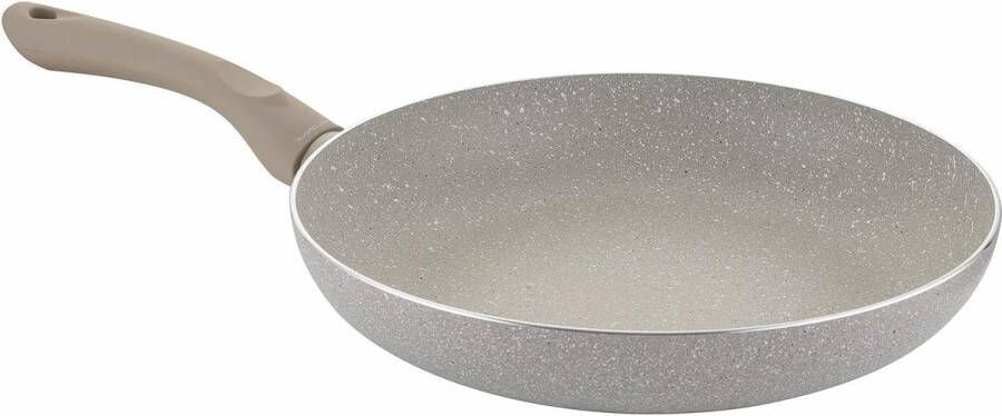 Aluminium Koekenpan 28 cm Diameter I Inductiepan I Universele Pan met Antiaanbaklaag I Geschikt voor Inductiekookplaat Gasfornuis en Elektrische Kookplaat (Grijs) Koekenpan