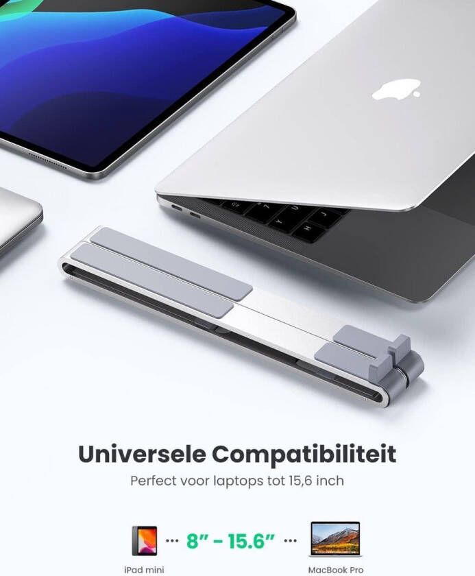 Aluminium Opvouwbare Laptop Stand Houder Verstelbaar in Hoogte Compatibel met MacBook Air Pro Acer HP Chromebook 8-15.6