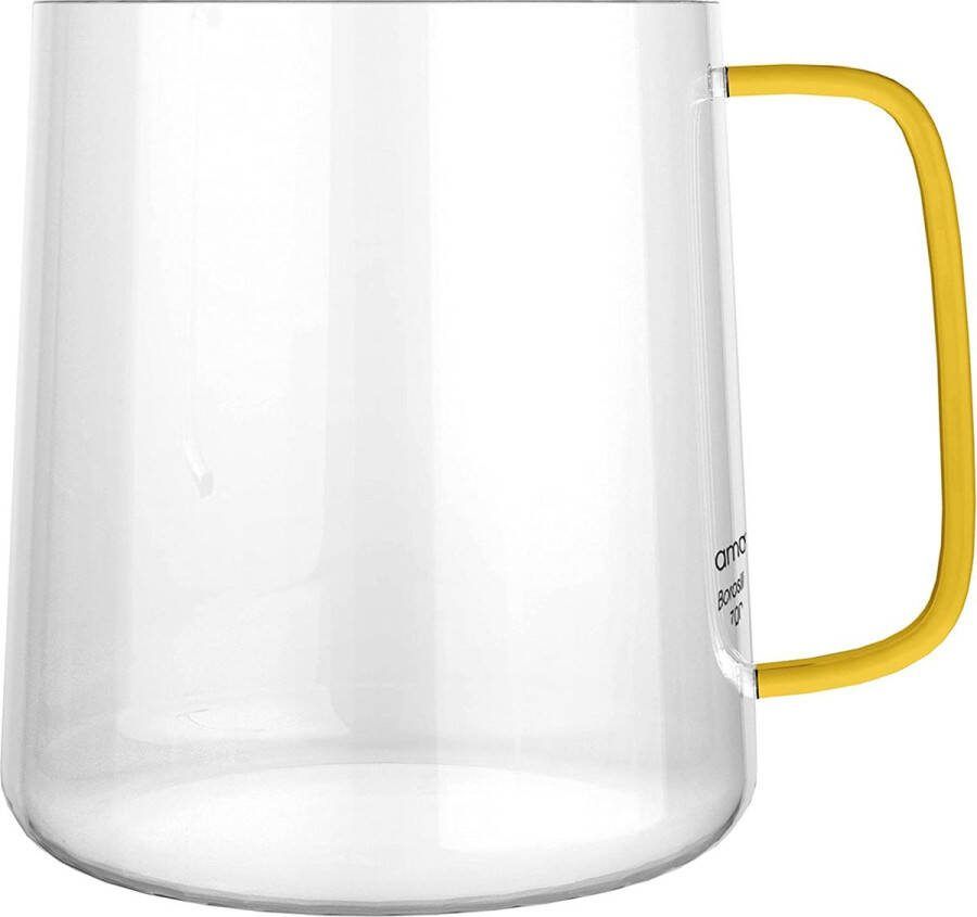 Amapodo Lungo Glazen set 3 x glazen kopjes voor warme dranken espresso koffie thee theeglazen met oor kleurrijk geschenken voor vrouwen Lungo espresso kopjes 350 ml koffieglazen glazen koffiekopjes