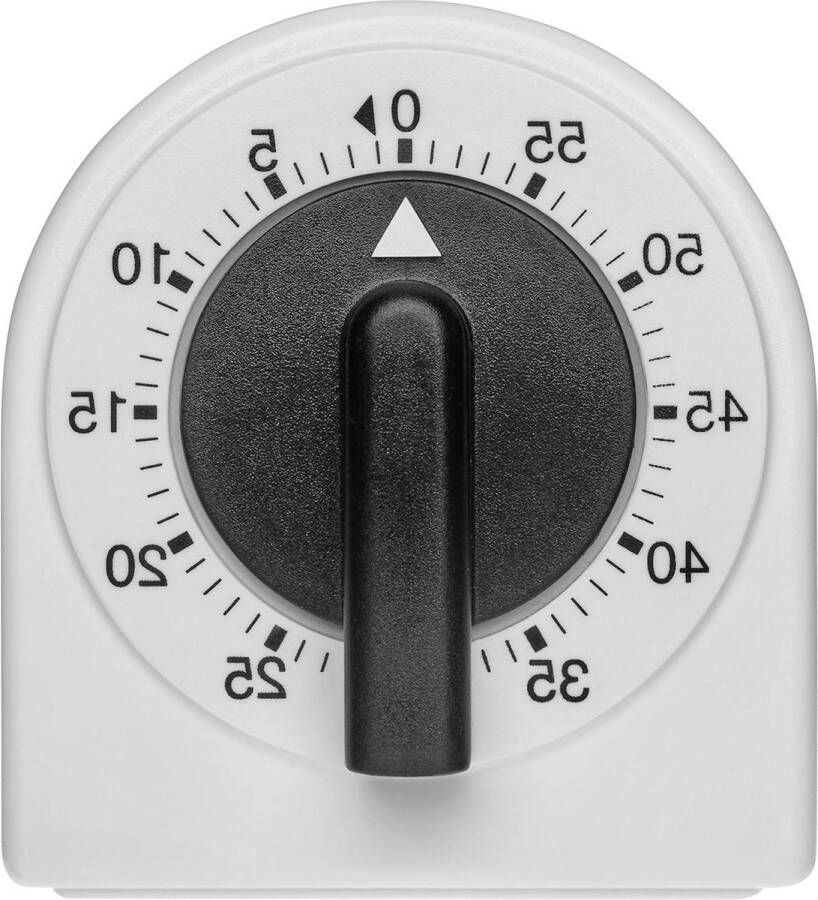 Analoge keuken timer 38.1041 eierwekker instelbaar tot 60 min mechanisch zwart wit TFA Dostmann zonder batterijen (L) 60 x (B) 66 x (H) 40 mm Kookwekker analoog