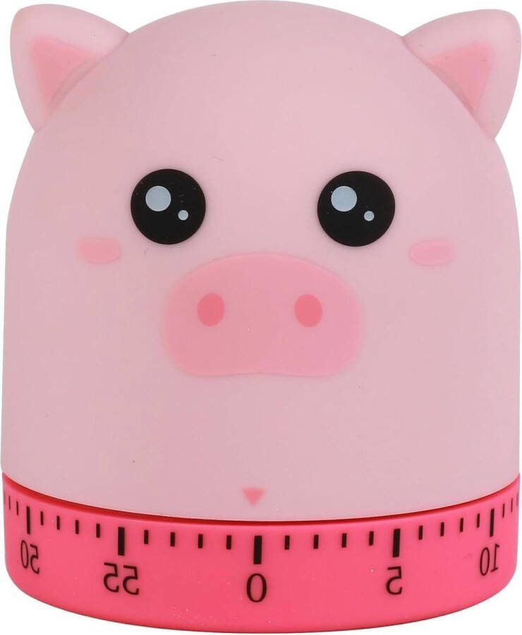 Analoge keukentimer met 360 graden eindsignaal 60 minuten aftellen alarm PIGGY Keukenaccessoire Kookwekker analoog