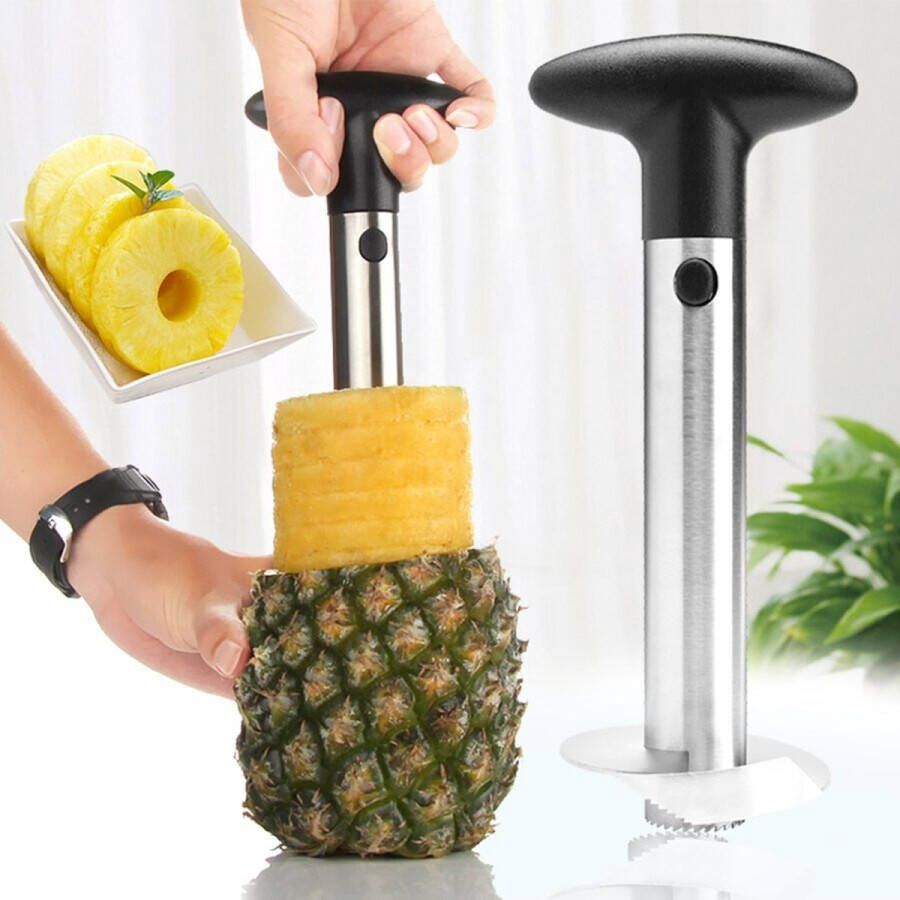 Ananas snijder Ananassnijder Ananas dunschiller Keuken accessoires Snijmachine Fruit Mes Cutter Keukengerei en Koken RVS