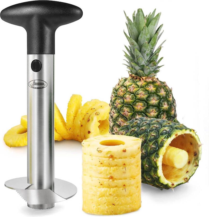 Ananassnijder roestvrij staal opgewaardeerd versterkt dik lemmet premium ananas-ontpitter snijder ananas-core verwijderaar gereedschap voor thuis en keuken met scherp lemmet