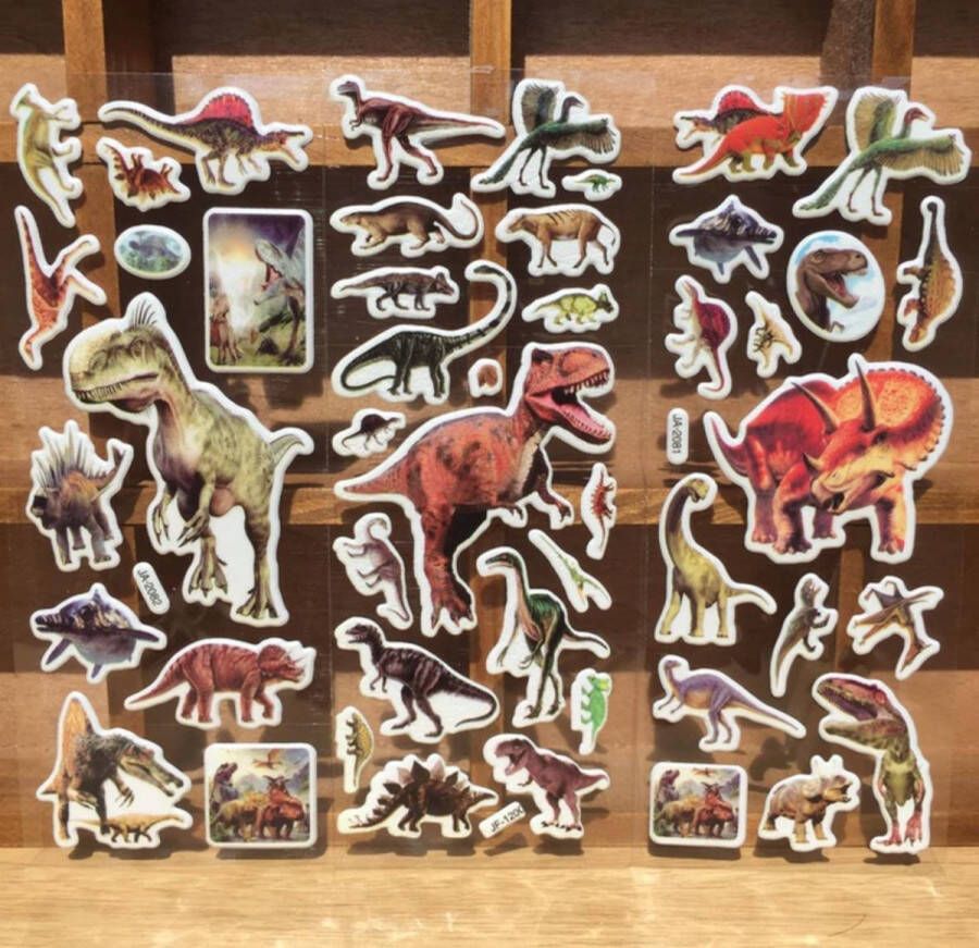 Animal stickers Dieren stickers Beloningsstickers Kinderen Dagboek Stickers kinderen Stickers volwassenen Stickervellen Stickers voor kinderen 3 Vellen | Dinosaurussen