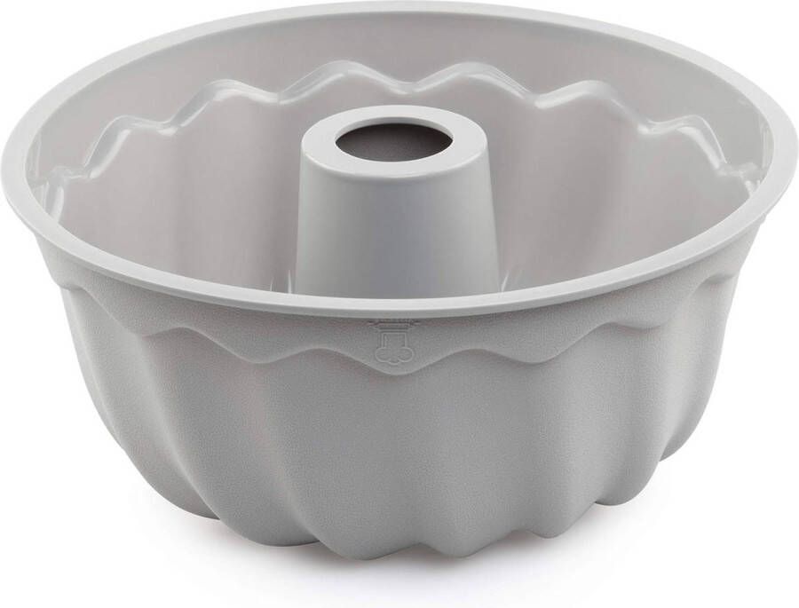 Anti-aanbak siliconen bakvorm Gugelhupfvorm groot Zero waste bakvorm Cakevorm grijs Ø 23 cm