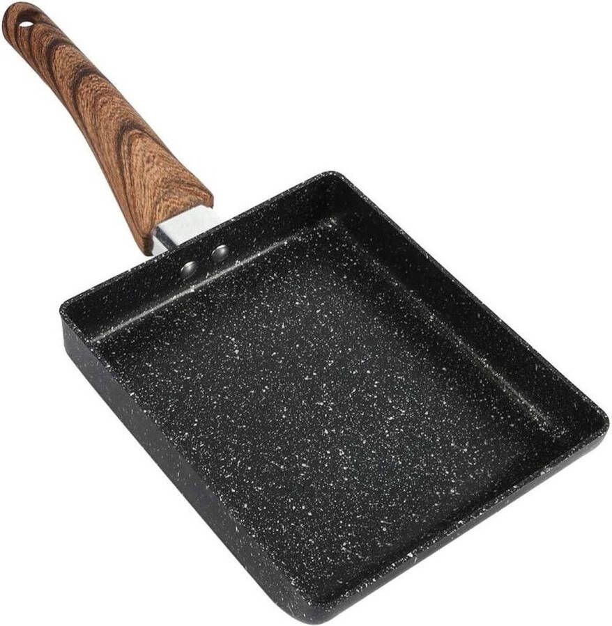 Anti-aanbak Tamagoyaki Ei Pan Rechthoekige Steelpan voor Japanse Omelet Praktische Keukenbenodigdheden