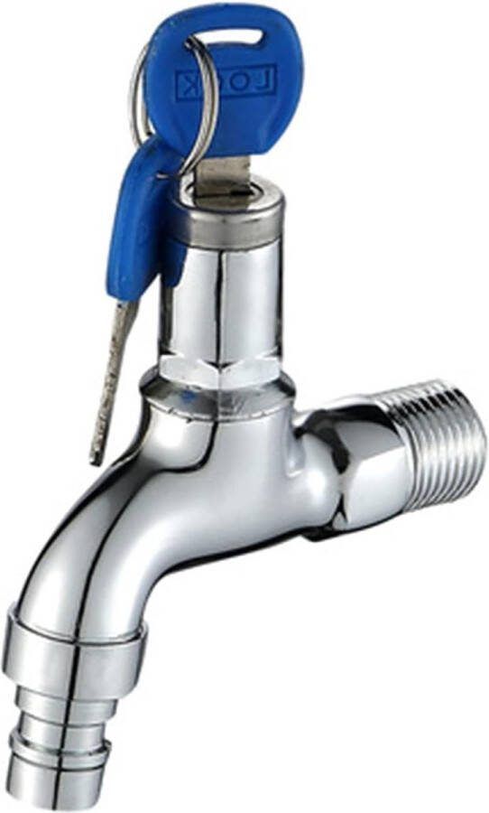 Anti-Diefstal Afsluitbare Waterkraan Met Lock Key Geschikt voor Wasmachine in Tuin Badkamer Huurkamer buitenkraan sleutel