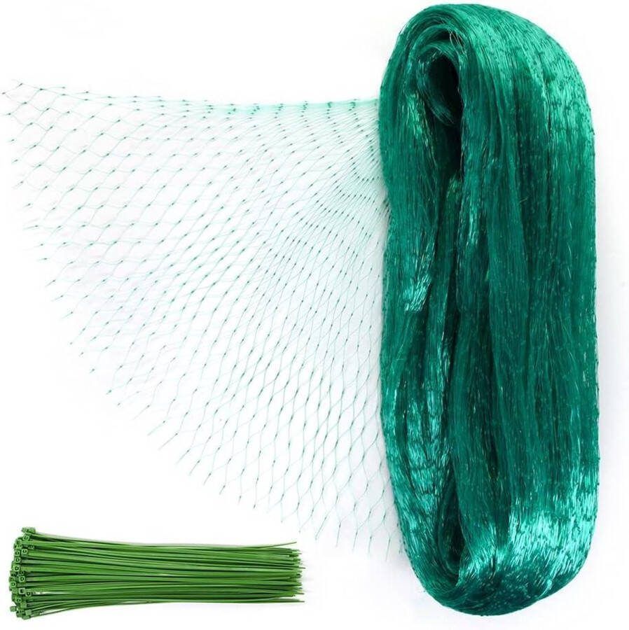 Anti Vogelnet voor Tuin 5 M x 10 M Netting Mesh met 100 stks Nylon Kabelbinders Bescherming voor Plant Fruit Groente bird netting