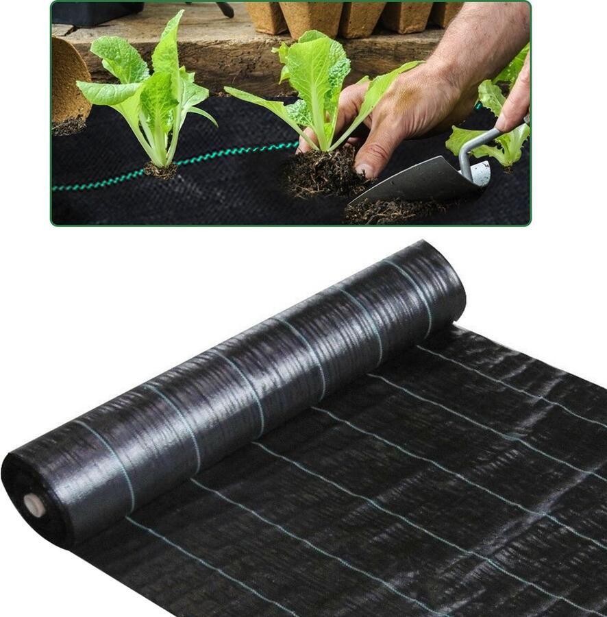 Anti worteldoek 2Mx10M 90g m² 20m² Gronddoek Tegen Onkruid zwart Wortelbegrenzer en Tuinbestrating en Grondzeil Bodembedekker multifunctioneel te gebruiken voor veel doeleinden Duurzaam Onkruidbestrijding