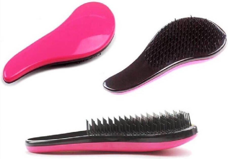 Antiklit Haarborstel Mini Hairbrush Roze Travelsize Teezer brush Anti klit hairbrush Beschermt haar Pijnloos Reisformaat Geschikt voor nat en droog haar