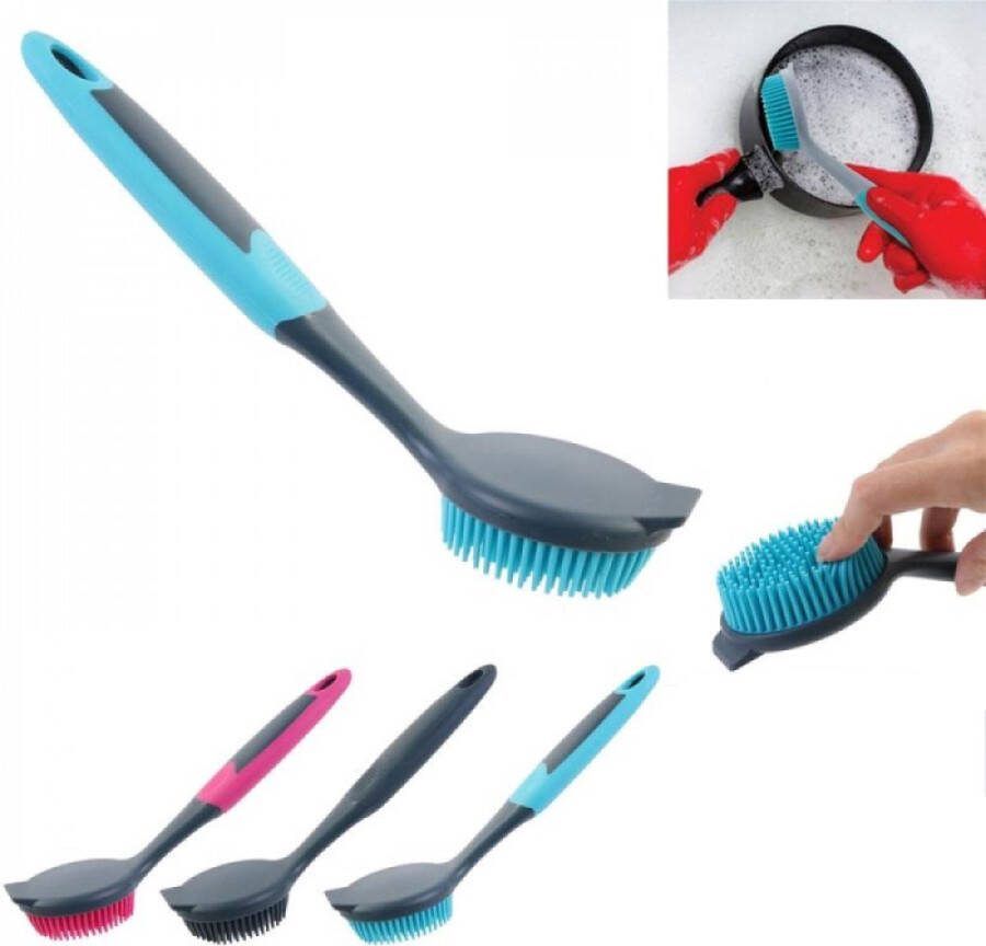 Antikras afwasborstel Siliconen Afwas borstel 24 cm
