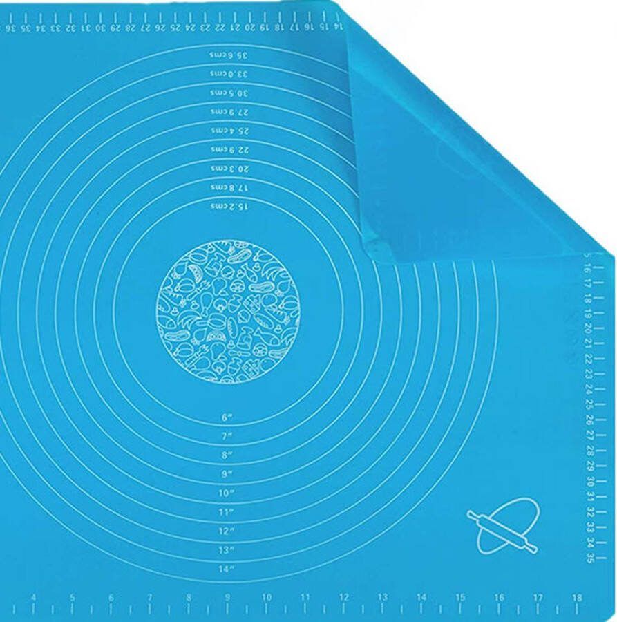 Antislip Deegmat Siliconen Bakmat Keuken Tool Deegrol Mat Blauw