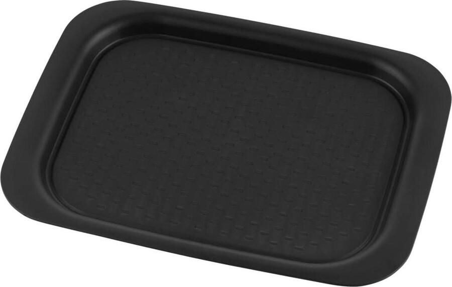 Antislip dienblad XL zwart kunststof hoge kwaliteit met handgrepen antislip oppervlak 455 × 23 × 33 cm Drijvende dienblad