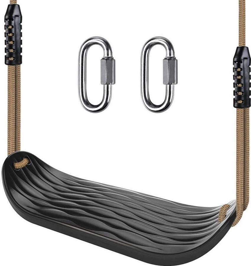 Antislip schommelstoel boomschommelset verstelbaar touw zware speeltuin accessoires binnen buiten zwart