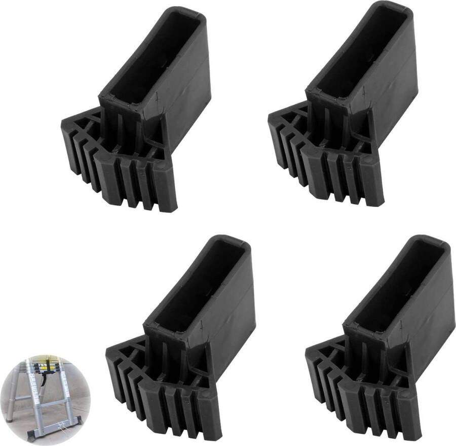 Antislip trappoten trapafdekking voor telescopische ladders ingenieursladders visgraattrappen 4 stuks telescopische ladder