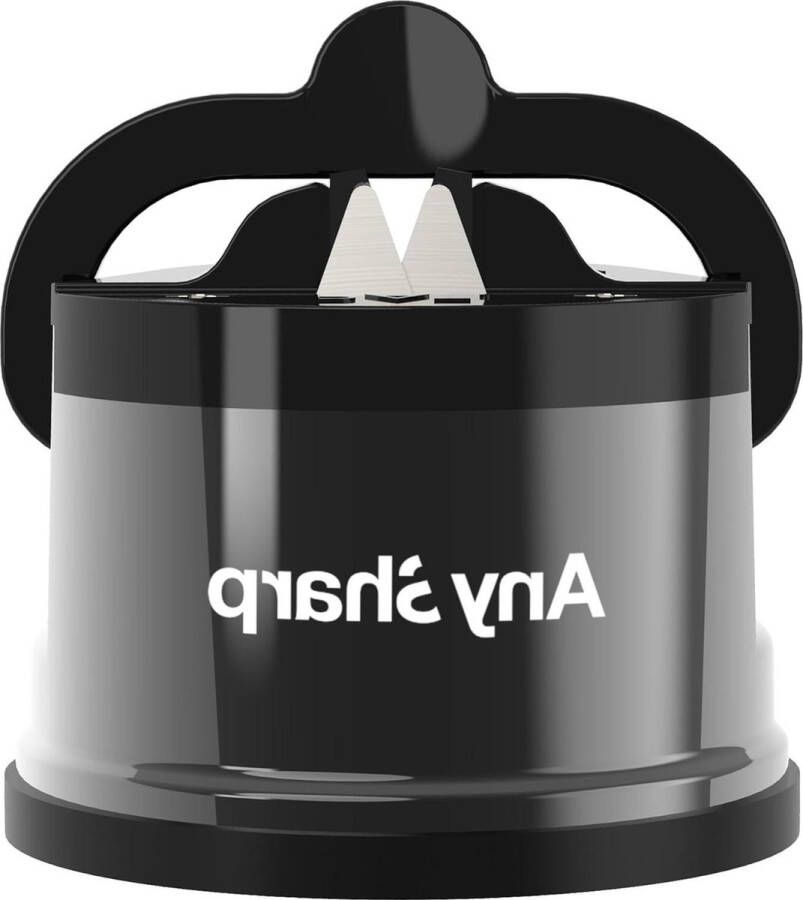 AnySharp Pro Metal Messenslijper Handsfree Veiligheid PowerGrip Zuigkracht Slijpt Alle Keukenmessen Ideaal voor Gehard Staal & Kartel Wolfraam Metaal Messenslijper