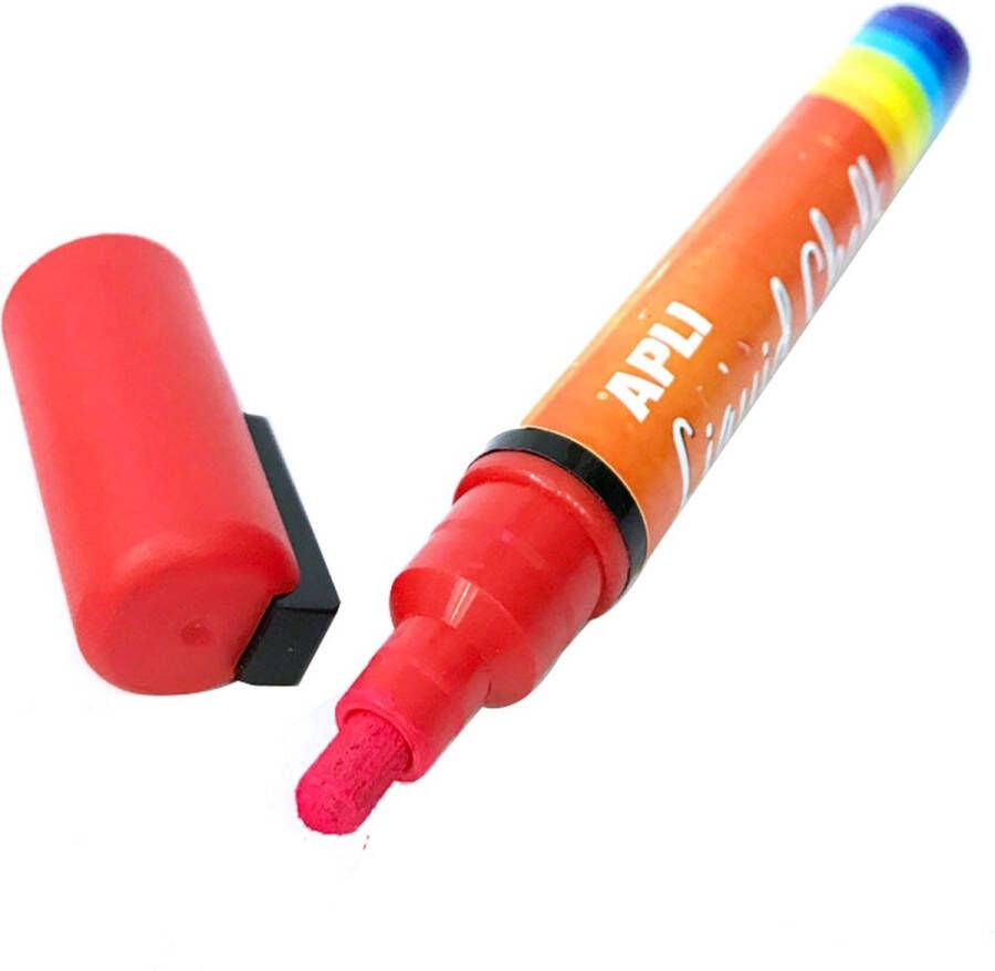 Apli vloeibare krijtstift rood