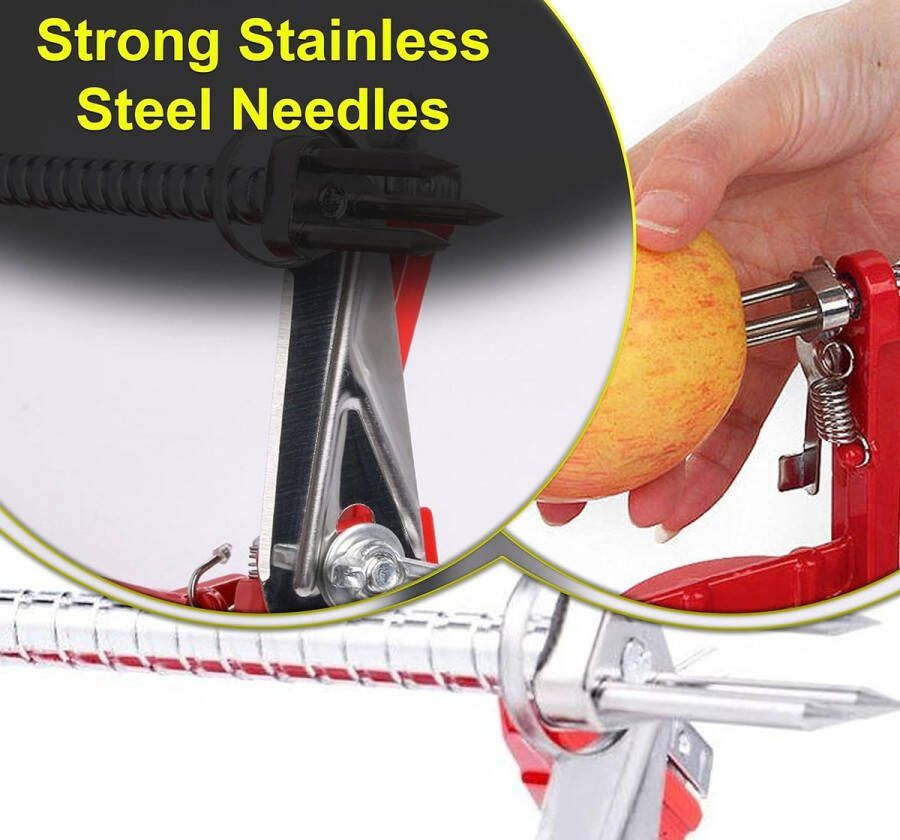 Appelschiller 3 in 1 multifunctioneel voor fruitschiller aardappelschiller appelsnijder appelboor en appelsnijder roestvrijstalen appelschiller met zwengel