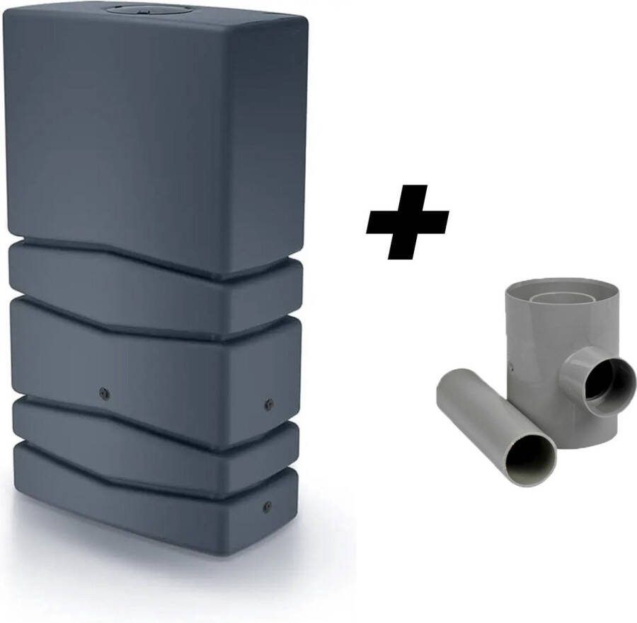 Aqua tower regenton 350l antraciet met vulautomaat