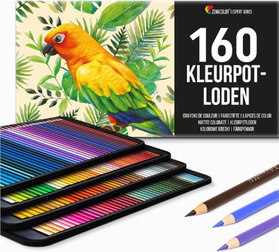 Aquarel Kleurpotlood Kleurpotloden set van 160 stuks 4 Lagen Box Professioneel Kleurpotlood