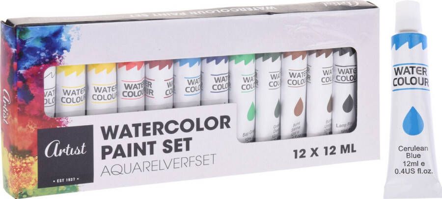 Artist Aquarelverfset 12x12 ml