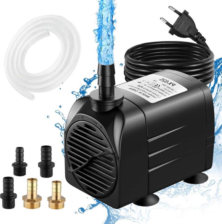Aquarium pomp 25W 2000L H voor vijver en tuin zwart PX-025 geen licht fonteinpomp