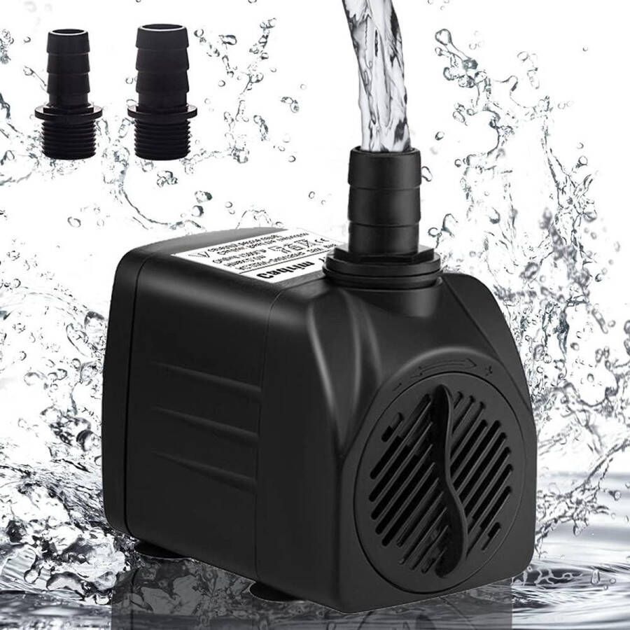 Aquariumpomp 25 watt 1200 l u waterpomp dompelpomp transportpomp zwart 1200 l u krachtige aquariumpomp fonteinpomp