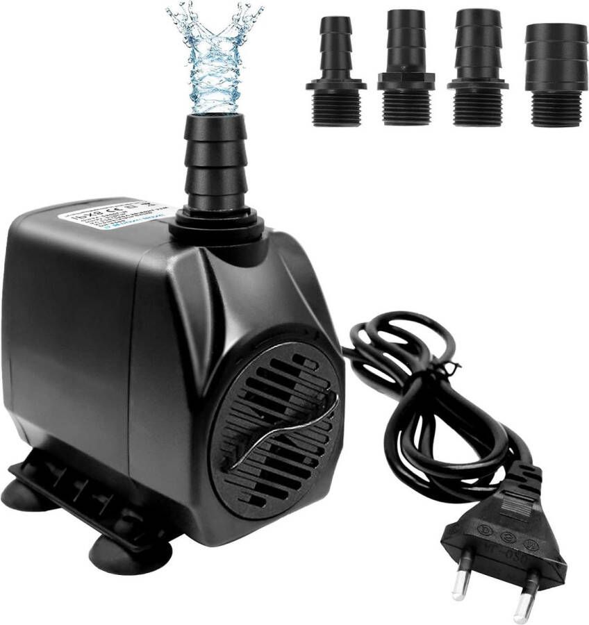 Aquariumpomp 35W 2500L H met 3 sproeiers 13 mm 16 mm 19 mm voor vijver fontein aquarium