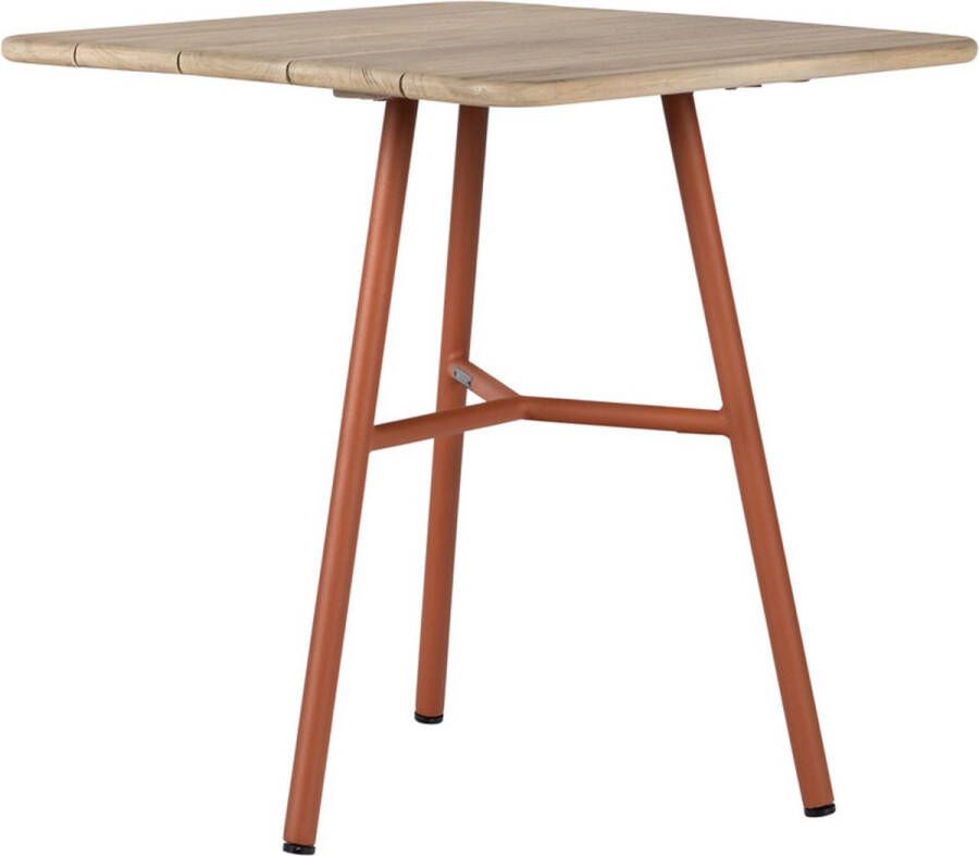 Max&Luuk Arda Tafel Dia. 70x76 Cm Aluminium Coral teak Aged Finish