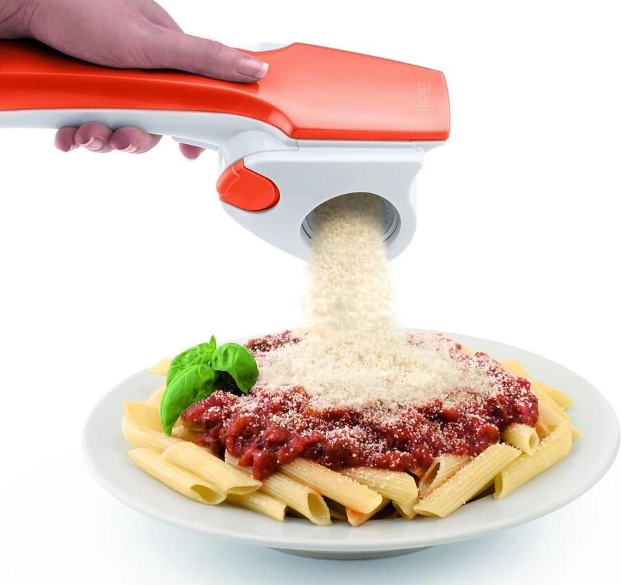Ariete Gratì 2.0 447 draadloze elektrische kaasrasp raspen van 1 kg kaas met accu roestvrijstalen wals rasp voor ingrediënten 1500 mAh wit oranje