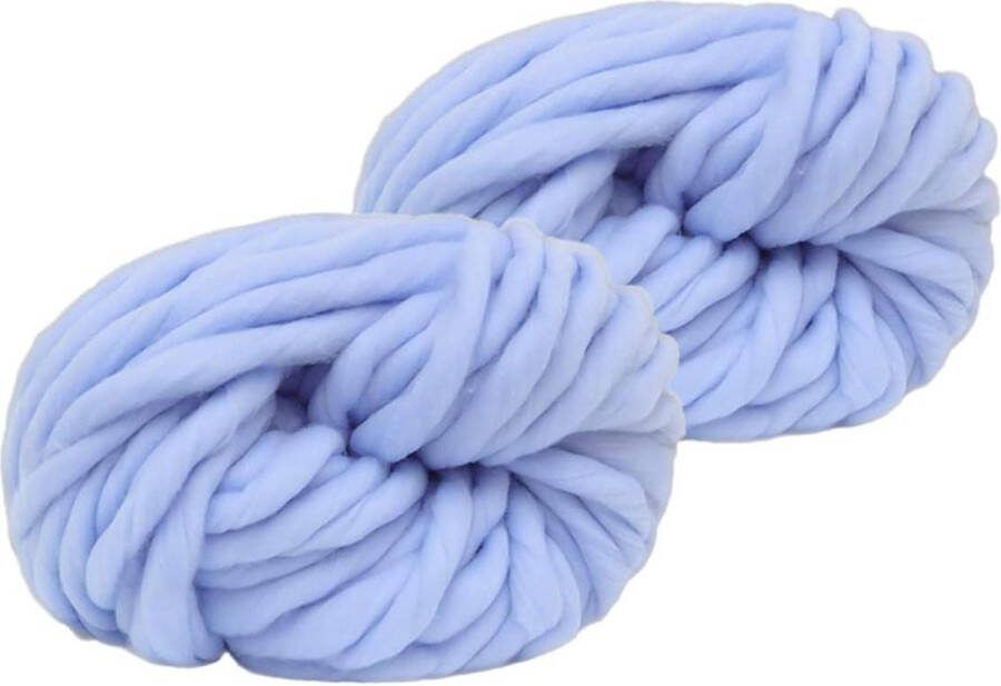 Armbreiwol 500 g Griezelige roving garen voor handbreien haken grove IJslandse wol grof gebreid zacht wolgaren Crème blauw