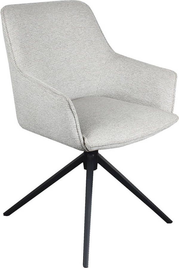 Armstoel Alexander Zand Polyester Set van 2 Draaibaar Zithoogte 48.5 cm Zitdiepte 45 cm Met armleuning