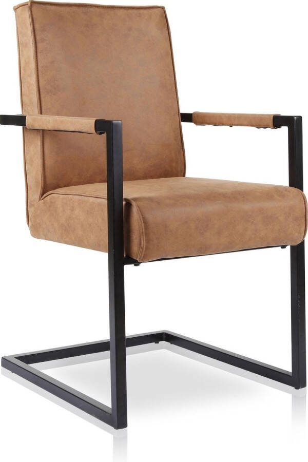 Armstoel Floor Cognac Set van 2