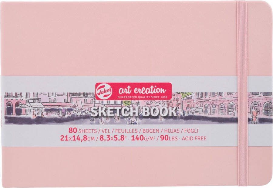 Art creation schetsboek 21x14 8 cm 140g pastel pink