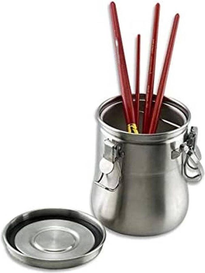 Artist Brush Washer RVS Lekvrij Praktisch Handvat Zeef Penseelreiniger Voor Aquarel Acryloliekunst