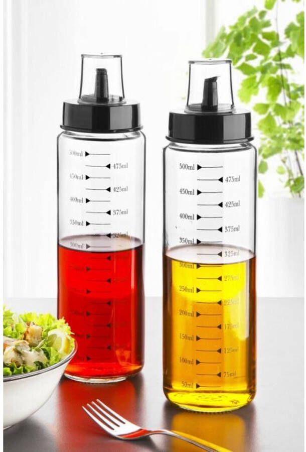 Asir Oil Dispenser Set (2 Pieces). 100% GLASS Volume: 6 x 6 x 25 cm 500 ml (2 Pieces) Asir Oil Dispenser Set (2 Pieces). 100% GLASS Volume: 6 x 6 x 25 cm 500 ml (2 Pieces) Asir Oil Dispenser Set (2 Pieces). 100% GLASS Volume: 6 x 6 x 25 cm 500