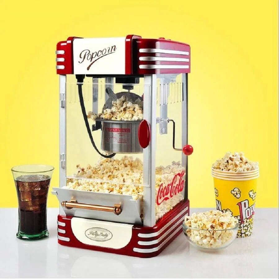 Authentieke Popcorn Machine Popcorn maker Retro XXL Feestjes & Partijen Popcorn pan