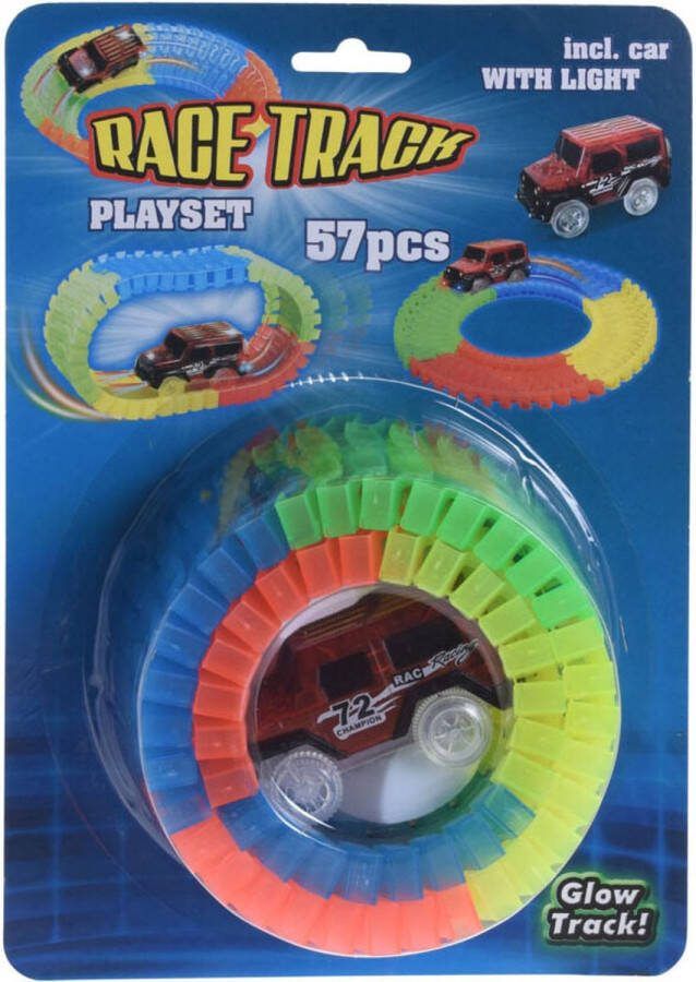 Autobaan Glow in the Dark Speelset 57dlg