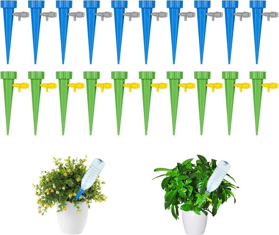 Automatisch Bewateringssysteem voor Planten 20 stuks Waterdruppelaar Bewatering voor Potplanten Verstelbaar Bewateringssysteem Tuin voor Planten Bloemen Tuin
