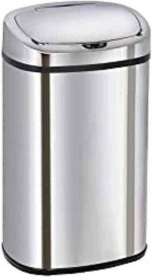Automatische prullenbak 58L Roestvrijstalen MAJESTIC Grote capaciteit Keuken afvalbak vuilnisbak 60 liter