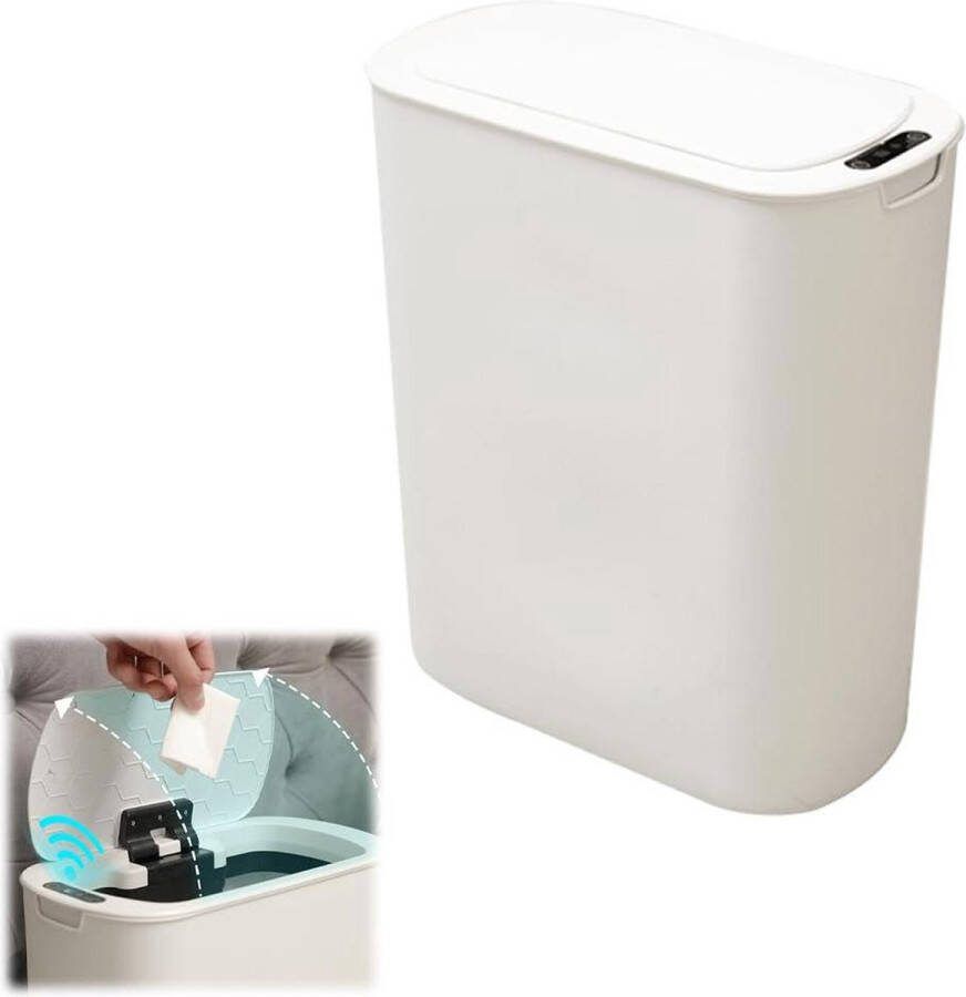 Automatische vuilnisemmer 13 liter met deksel Smart Trash Can sensor voor kantoor keuken restafval biologisch afval luieremmer