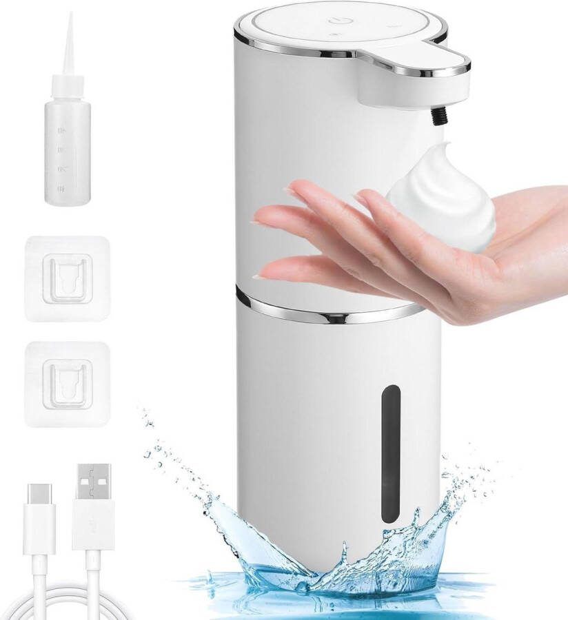 Automatische Zeepdispenser Wandmontage 380 ml USB Oplaadbaar IPX5 Waterdicht Contactloos Geschikt voor Keuken Badkamer