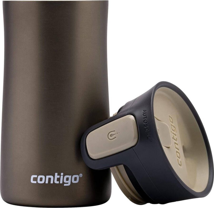 Autoseal thermosbeker roestvrijstalen beker-to-go isoleerbeker lekvrij koffiebeker-to-go Travel Mug met Easy-Clean-deksel BPA-vrij 300 ml