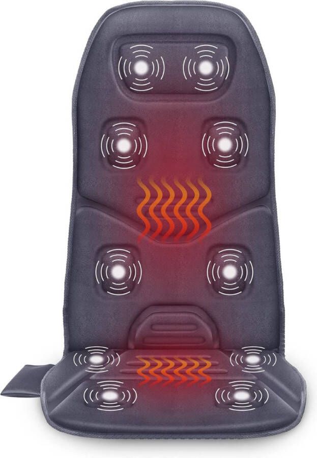 Autostoel Verwarmingskussen Universeel Set 12 Volt Verwarming 's Kussen 12v Grijs