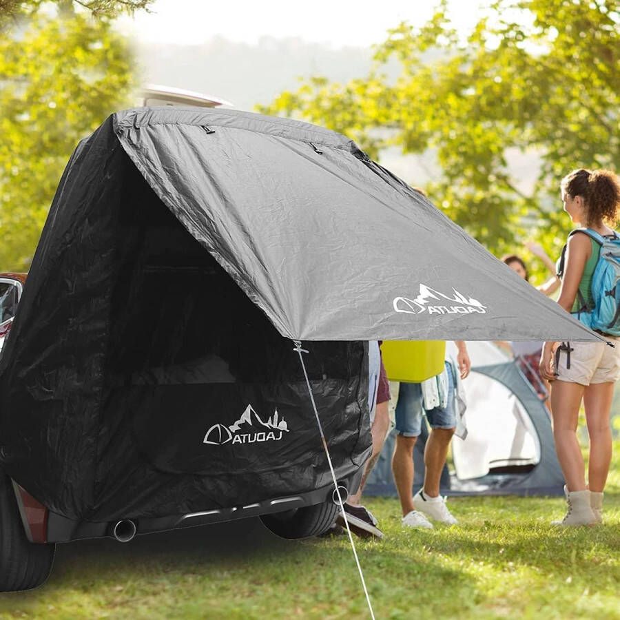 Autotent busluifel kampeertent achtertent universele achterkleptent met klamboe zonnezeil waterdichte campingluifel voor SUV auto