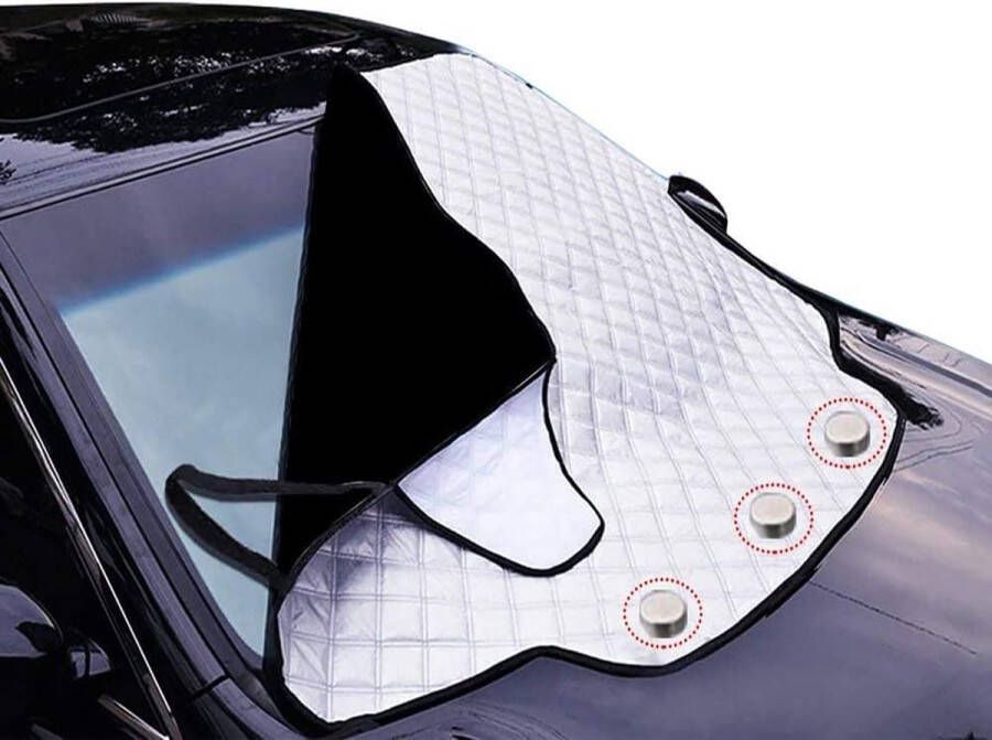 Autovoorruitafdekking Autovoorruit Zonnescherm Magnetische voorruitafdekking Autovoorruit Zonneschermbeschermer voor kleine middelgrote auto's (183×116cm)