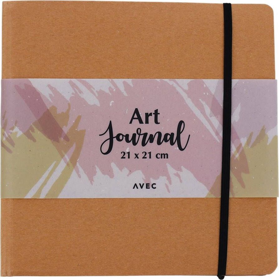 Avec Art Journal Kraft Cover Schetsboek Kunstboek Aquarel papier 30vellen 21x21cm