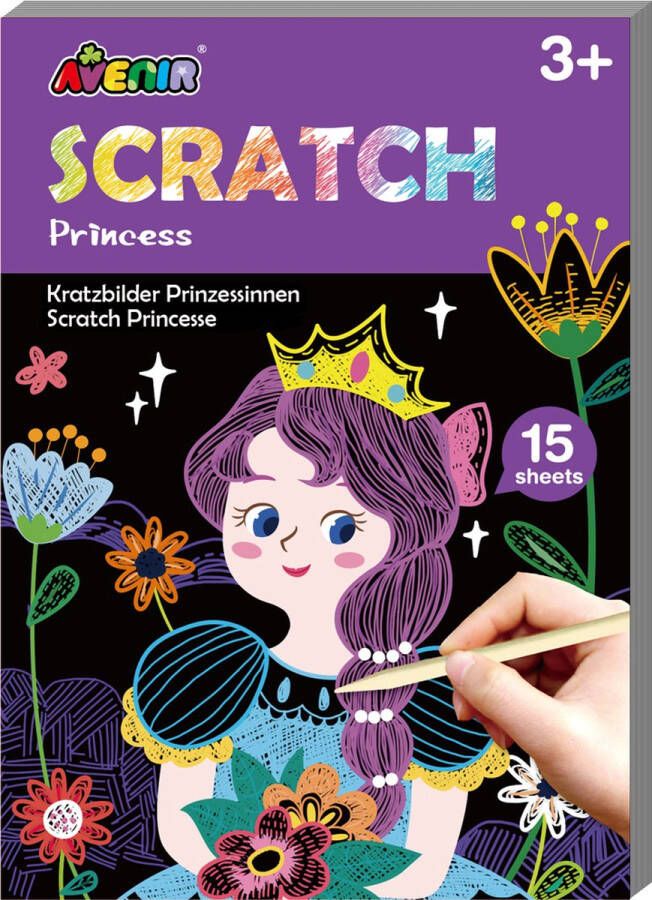 Avenir Scratch: ART BOOK MINI A6 Prinses 15 pagina's 3+